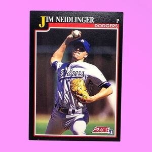 1991 Score Jim Neidlinger Los Angeles Dodgers #794 Rookie Baseball Card
